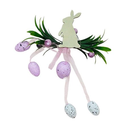 Galho Pick com Ovo Páscoa - Roxo 17cm - 1 unidade - Rizzo