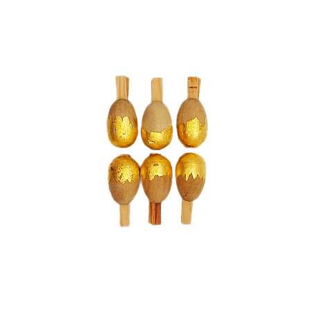 Prendedor Ovo de Páscoa - Ouro - 1 unidade - Cromus - Rizzo