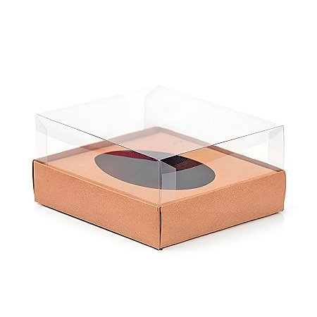 Caixa Ovo de Colher - Meio Ovo de 250g - 15x13x6,5cm - Kraft - 5 unidades - ASSK - Rizzo