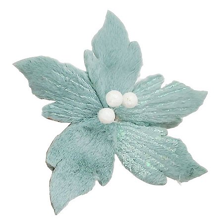 Flor Poinsétia Verde Menta 21cm - 1 unidade - Rizzo