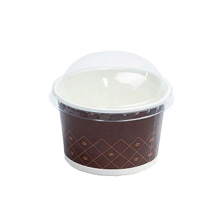 Pote de Papel com Tampa Bolha - Marrom - 95x53mm  - 5 unidades - Sulformas - Rizzo