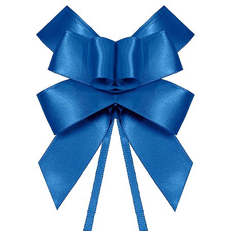 Laço Fácil de Fita de Cetim - Azul - 22mm - 5 unidades - Progresso - Rizzo