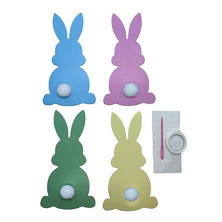 Faixa Decorativa - Coelhos e Pompom - 1 unidade - Rizzo
