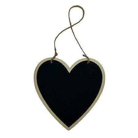 Lousa MDF Coração para Pendurar - 18cm - 1 unidade - Rizzo