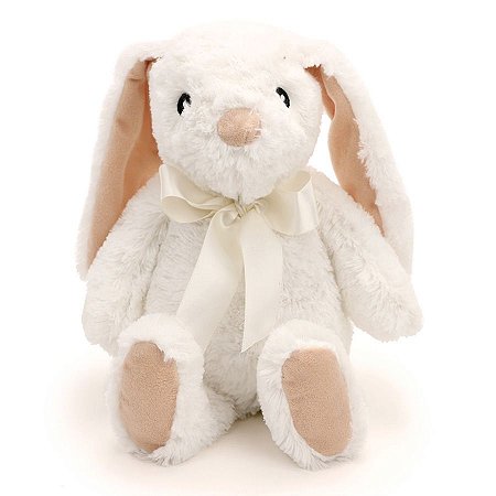 Coelho de Pelúcia Orelhas Grandes - Branco - 27cm - 1 unidade - Cromus - Rizzo