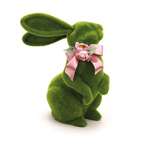 Coelho Decorativo de Grama de Pé - 40cm - 1 unidade - Cromus - Rizzo