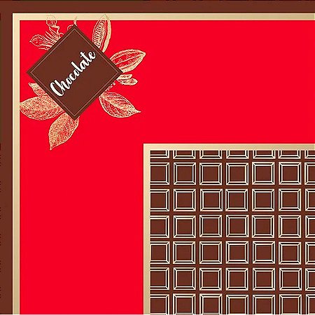 Saco Express 44x44cm para Ovos de 500g a 750g - Douce Cacau Vermelho - 25 unidades - Cromus - Rizzo