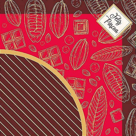 Saco Express 39x39cm para Ovos de 350g a 500g - É de Cacau - 25 unidades - Cromus - Rizzo