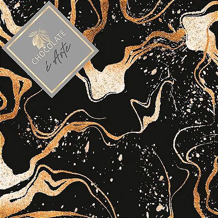 Saco Express 39x39cm para Ovos de 350g a 500g - Chocoarte Preto - 25 unidades - Cromus - Rizzo