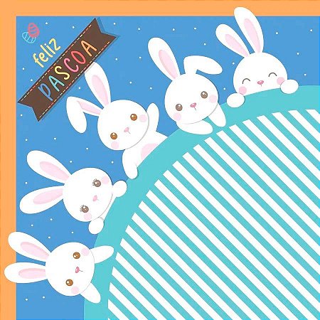 Saco Express 35x35cm para Ovos de 250g a 350g - Luke's Family Azul - 25 unidades - Cromus - Rizzo