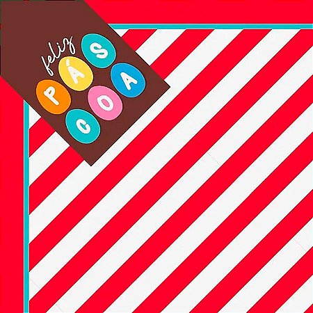Saco Express 32x32cm para Ovos de 150g a 200g - Happy Vermelho - 25 unidades - Cromus - Rizzo