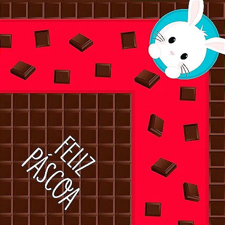 Saco Express 32x32cm para Ovos de 150g a 200g - Choco Bit Vermelho - 25 unidades - Cromus - Rizzo