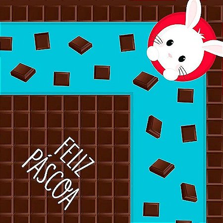 Saco Express 32x32cm para Ovos de 150g a 200g - Choco Bit Azul - 25 unidades - Cromus - Rizzo