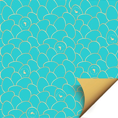 Folha para Ovos de Páscoa Double Face Astral Azul 69x89cm - 25 unidades - Cromus - Rizzo