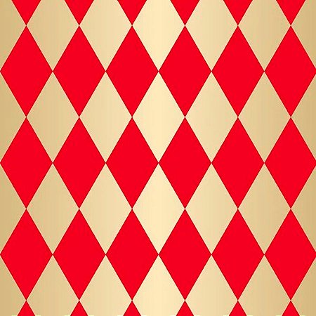 Folha para Ovos de Páscoa Metalizado Pierrot Vermelho Ouro 69x89cm - 25 unidades - Cromus - Rizzo