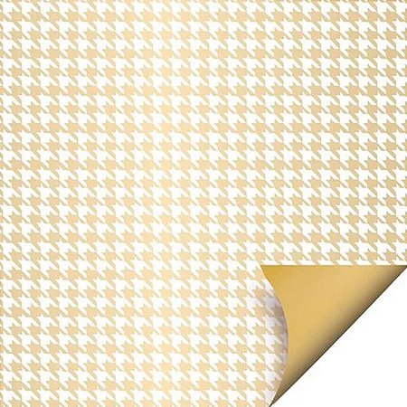Folha para Ovos de Páscoa Double Face Tweed Ouro 69x89cm - 25 unidades - Cromus - Rizzo