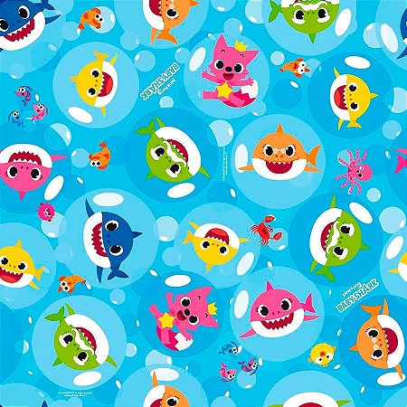 Folha para Ovos de Páscoa Baby Shark 69x89cm - 25 unidades - Cromus - Rizzo