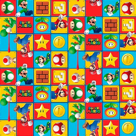 Folha para Ovos de Páscoa Super Mario 69x89cm - 25 unidades - Cromus - Rizzo
