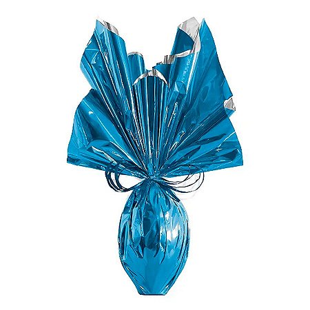 Folha para Ovos de Páscoa Metalizado Azul 69x89cm - 25 unidades - Cromus - Rizzo