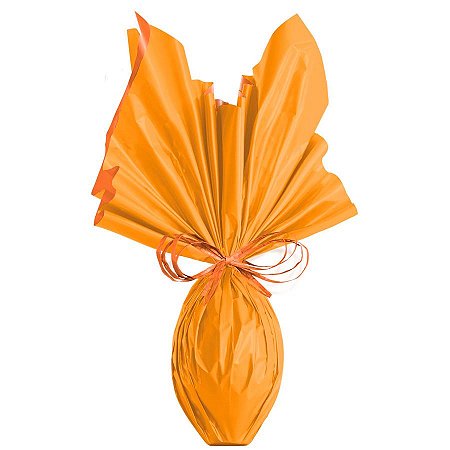 Folha para Ovos de Páscoa Double Face Acetinado Laranja 69x89cm - 25 unidades - Cromus - Rizzo