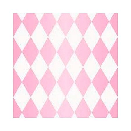 Folha para Ovos de Páscoa Pierrot Rosa e Branco 69x89cm - 25 unidades - Cromus - Rizzo