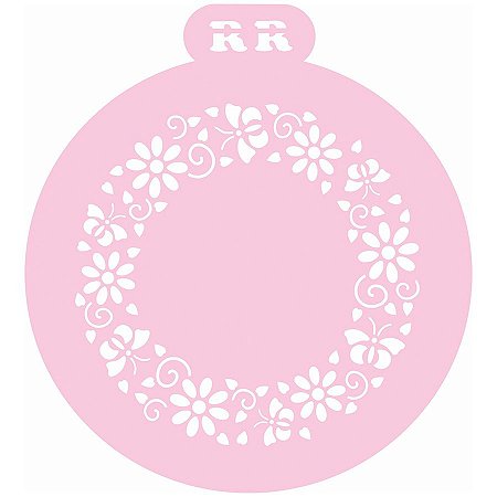 Stencil Flores e Borboletas - Ref: 4093 - 1 unidade - RR Cortadores - Rizzo