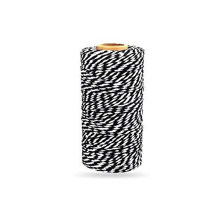 Fio Barbante Preto e Branco - 100m - 1 unidade - ArtLille - Rizzo