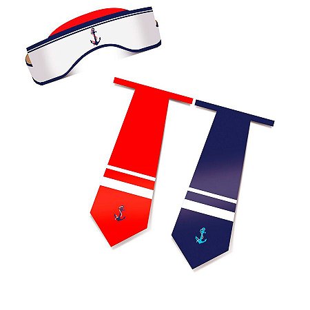 Kit Acessorios de Marinheiro - Navy - 8 unidades - Cromus - Rizzo
