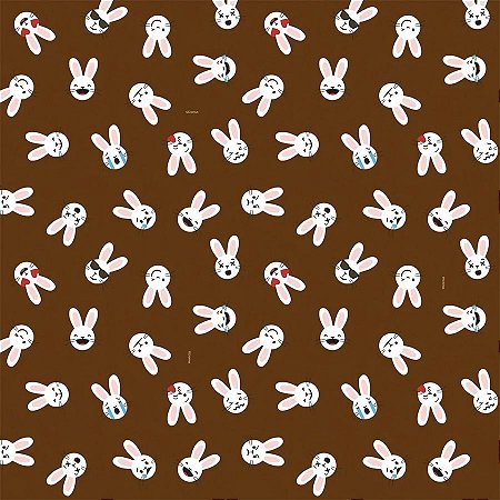 Folha para Ovos de Páscoa Metalizado Coelhinhos Marrom 69x89cm  - 25 unidades - Cromus - Rizzo