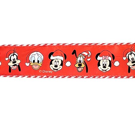 Fita Decorativa Aramada de Natal - Turma do Mickey - 3,8cm x 9,14m - 1 unidade - Cromus - Rizzo