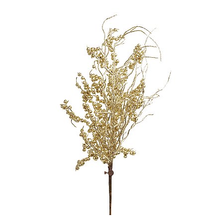 Galho Decorativo - Frutas Douradas - 73cm - 1 unidade - Cromus - Rizzo