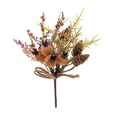 Galho Decorativo - Frutinhas Outono - 24cm - 1 unidade - Cromus - Rizzo