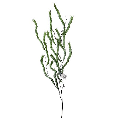 Galho Decorativo - Folhas Verdes Nevadas - 78cm - 1 unidade - Rizzo