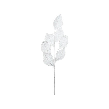 Galho Decorativo - Folhas Brancas - 59cm - 1 unidade - Cromus - Rizzo