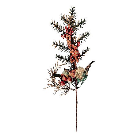 Galho Decorativo - Berry Vermelhas - 36cm - 1 unidade - Rizzo