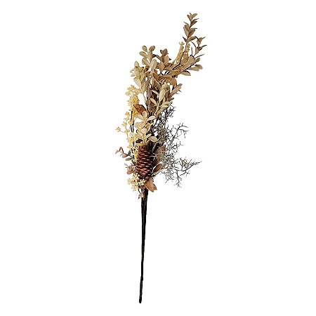 Galho Decorativo - Pinha - 60cm - 1 unidade - Rizzo