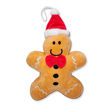 Biscoito de Natal Gravata de Pelúcia - 25cm - 1 unidade - Rizzo