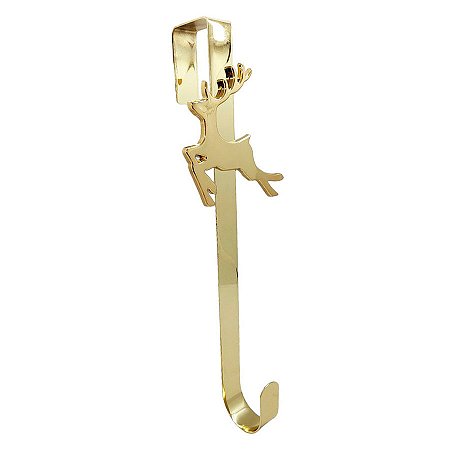 Suporte de Guirlanda Rena Dourada - 37cm - 1 unidade - Rizzo