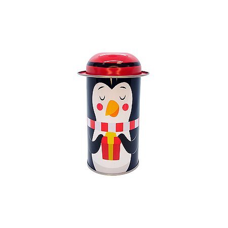 Lata de Metal de Natal - Pinguim - 11cm - 1 unidade - Rizzo