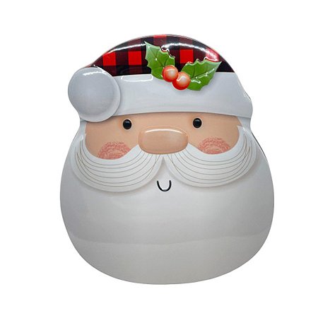 Lata de Metal de Natal - Papai Noel - 10,5x12,5x5cm - 1 unidade - Rizzo