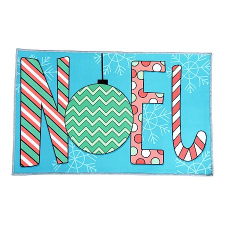 Tapete Decorativo de Natal - Noel Doces Azul - 78x68cm - 1 unidade - Rizzo