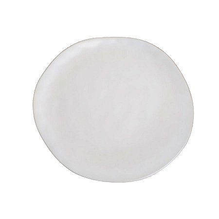 Prato Cerâmica Premium Raso - Branco Mate 25,5cm - 1 unidade - Rizzo