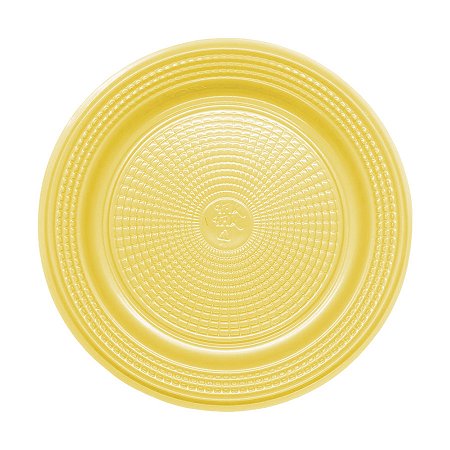 Prato Descártavel BioDegradável Descártavel  - Amarelo Candy - 10 unidades - Rizzo