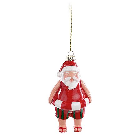 Enfeite para Pendurar Natal - Noel com Bóia - 12cm - 1 unidade - Cromus - Rizzo