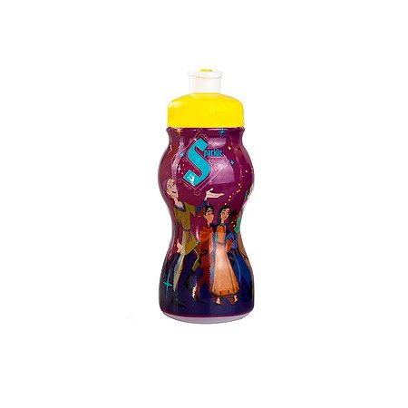 Garrafa Squeeze Sleeve com Tampa Amarela - Wish - 250ml  - 1 unidade - Plasútil - Rizzo