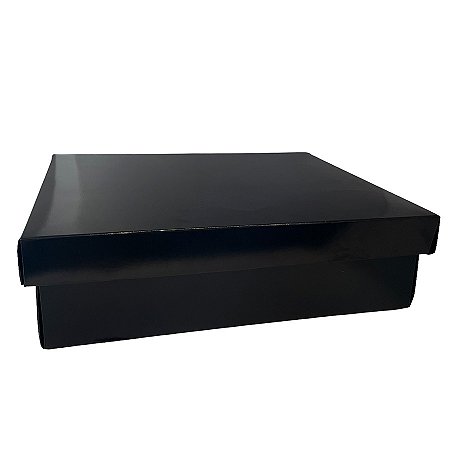 Caixa para Presente Premium Retangular - Preta - 20x25x8cm - 5 unidades - Assk - Rizzo