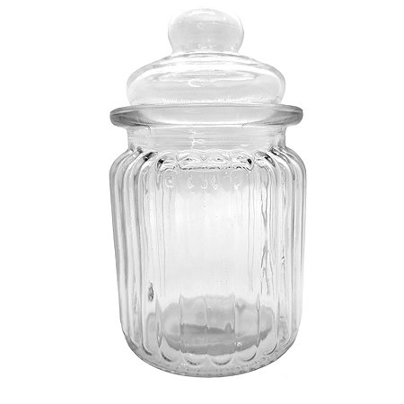 Pote de Vidro Com Tampa Hermética - 11,5x7,3cm - 280ml - 1 unidade - Rizzo