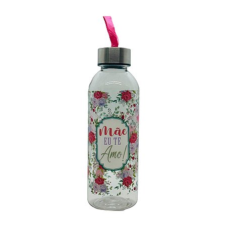 Garrafa com Alça - Mãe Eu Te Amo! - 550ml  - 1 unidade - Rizzo