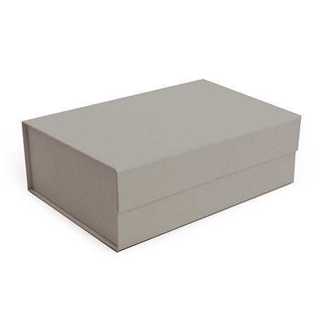 Caixa de Papel Rígido Retangular Gris com Ímã - 1 unidade - Cromus - Rizzo