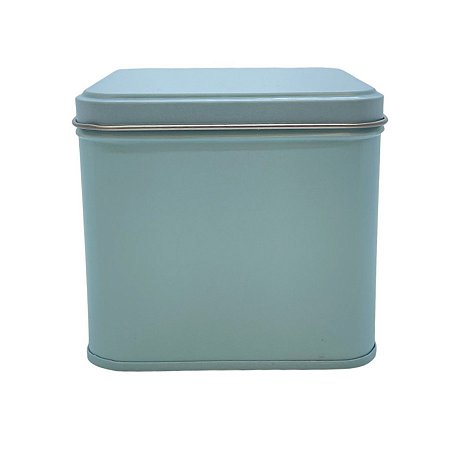 Lata de Metal Quadrada - Azul - 8,5x8cm - 1 unidade - Rizzo
